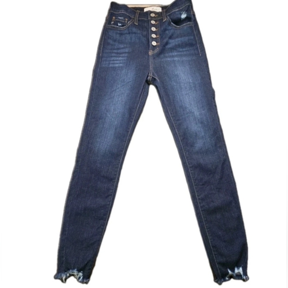 KanCan High Rise Skinny Jeans Dark Wash Button Fly Size 3/25
